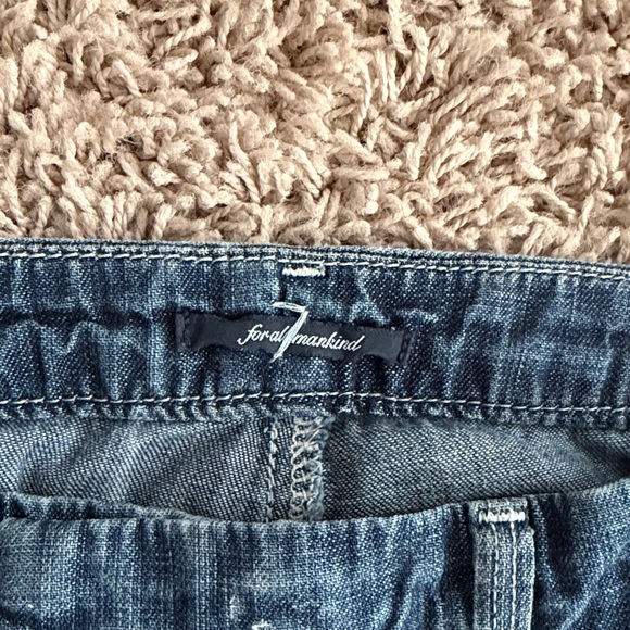 7 For All Mankind Classic Blue Flare/Wide Leg Jeans - 24 - Picture 2 of 6